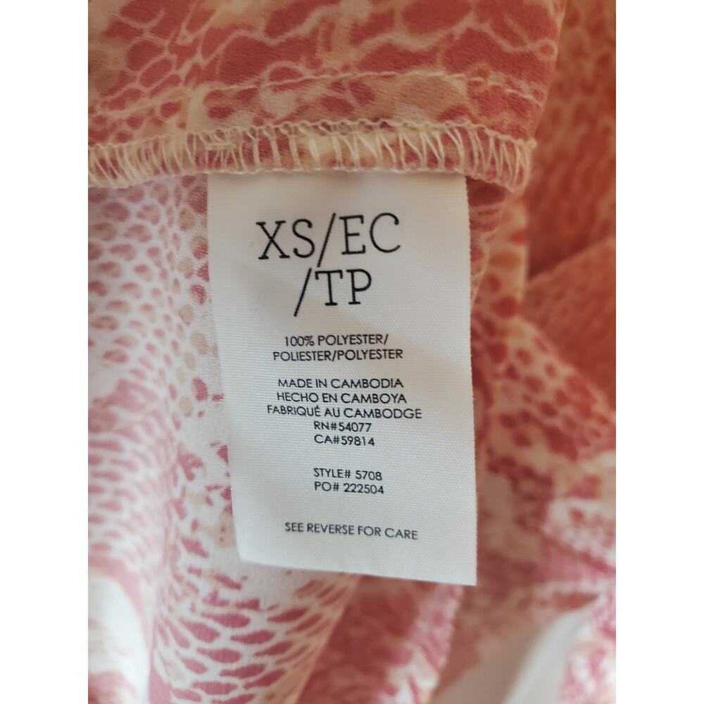 Cabi Pink Python Pinted Blouse, XS - image 6